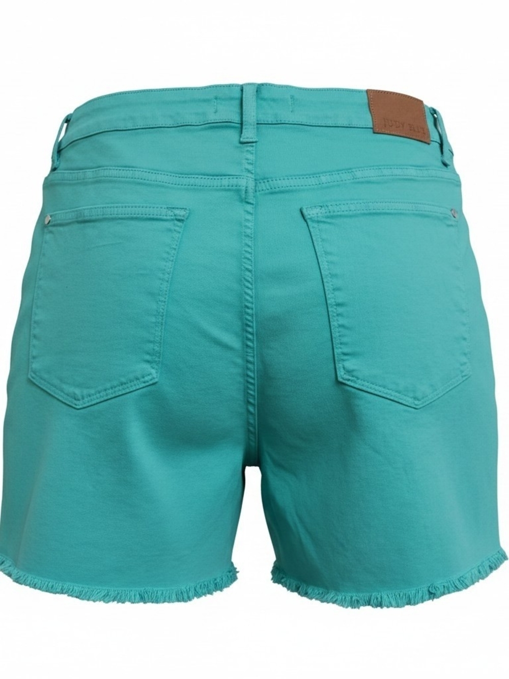 Judy Blue Teal Mid-Rise Garment Dyed Cotton Shorts - Picture 2 of 6